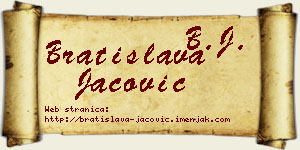 Bratislava Jačović vizit kartica